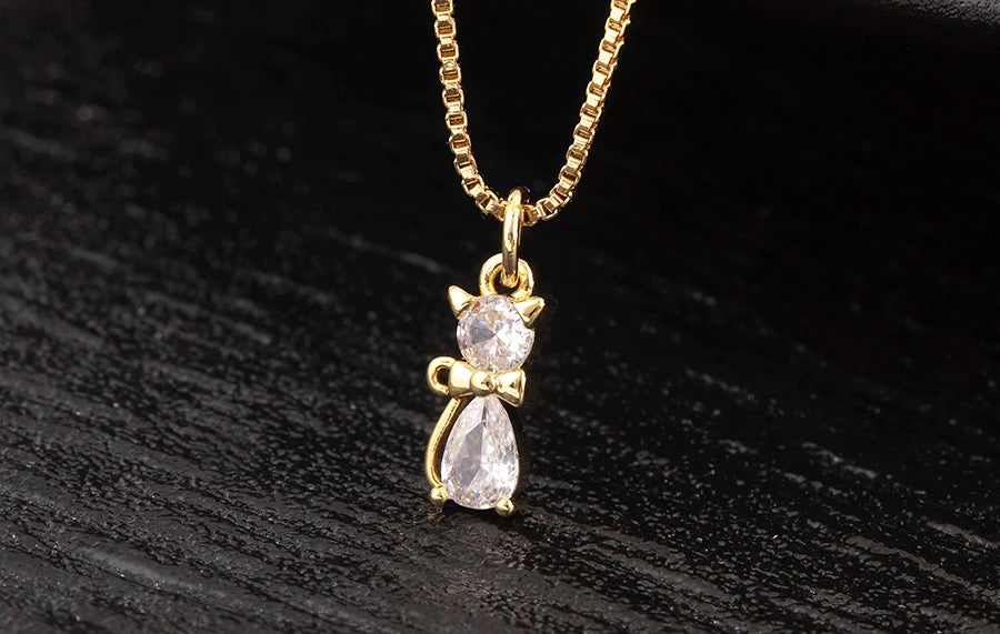 Aesthetic Cat Charm Necklace