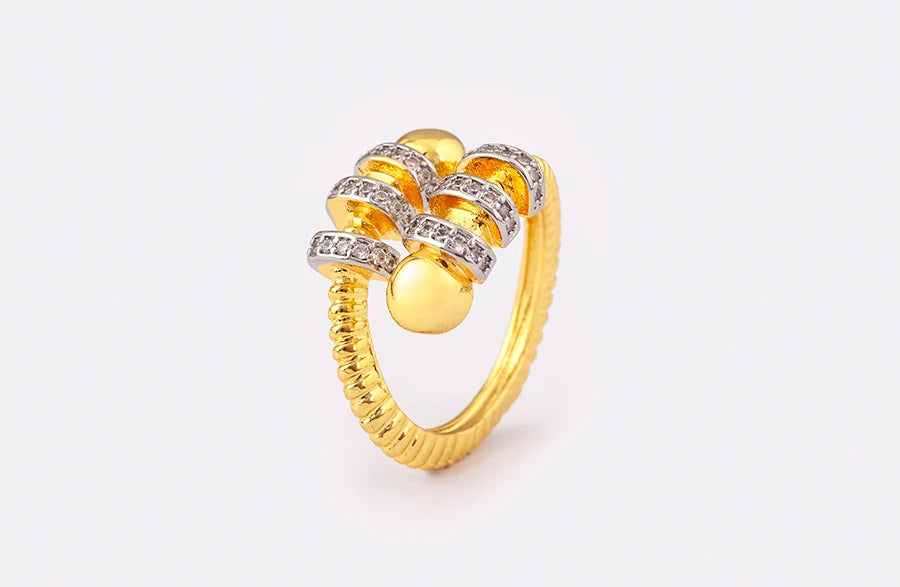 Adjustable Shiny Zircon Open Ring