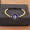 Nidin High Quality Creative Trend Turkey Round Shape Evil Eye Charm Bracelets Adjustable Female Jewelry Accessories Party Gifts