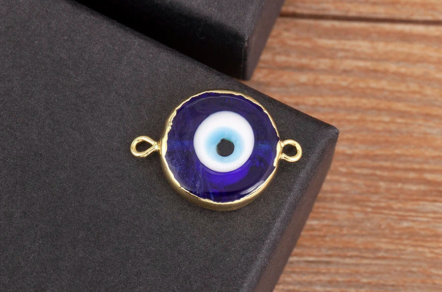 Nidin High Quality Creative Trend Turkey Round Shape Evil Eye Charm Bracelets Adjustable Female Jewelry Accessories Party Gifts