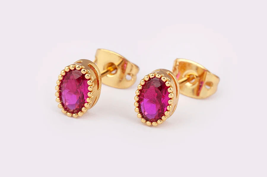 Nidin Korea Popular Irregular Elegant Round Shape Delicate Zircon Earrings For Women Girls Daily Party Jewelry Accessories Gift