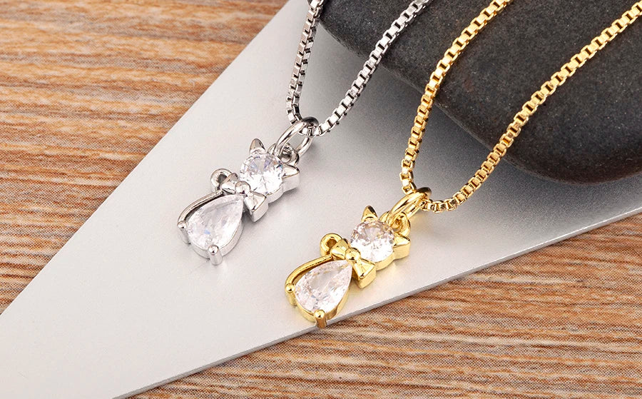 Aesthetic Cat Charm Necklace