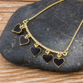 Romantic Colorful Zircon Heart Pendant