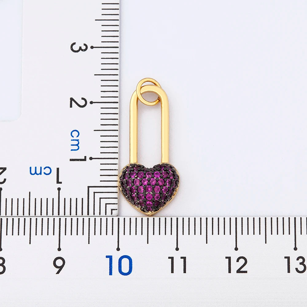 Nidin New Classic Love Heart Necklace 5 Colors Choice For Women Copper Zircon Fashion Chain Jewelry Fine Wedding Luxury Gifts