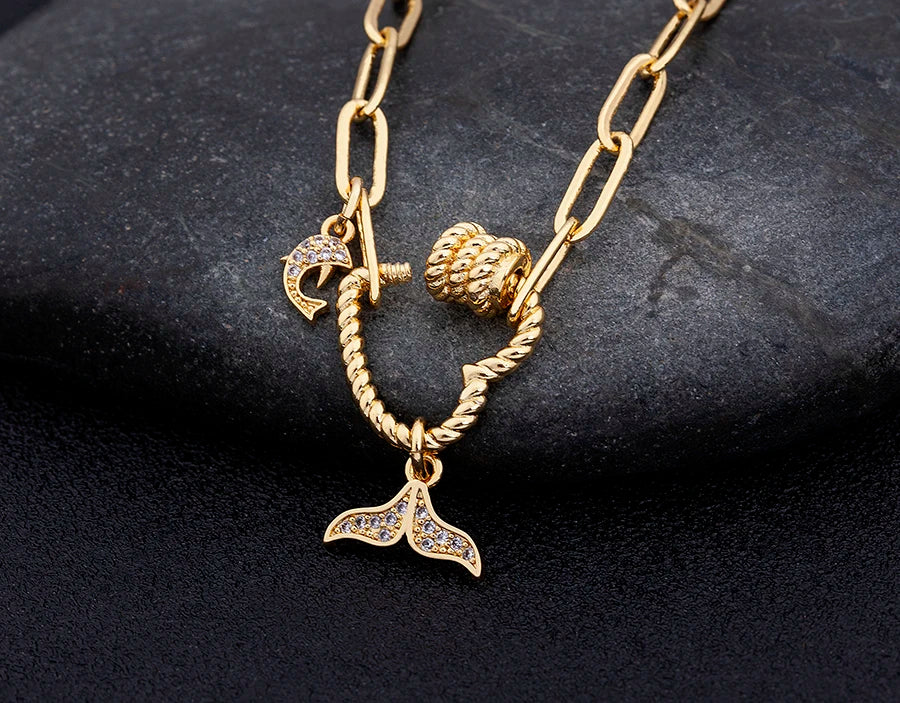 Nidin Light Luxury Classic Charm Heart Bracelet for Women Shiny Princess Cut Cubic Zircon CZ Pendant Bangles Copper Jewelry Gift