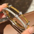 Brushed Rhombus Bangle
