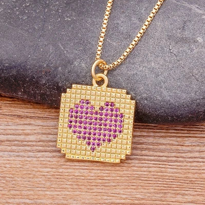 Elegant Gold Heart Pendant Necklace