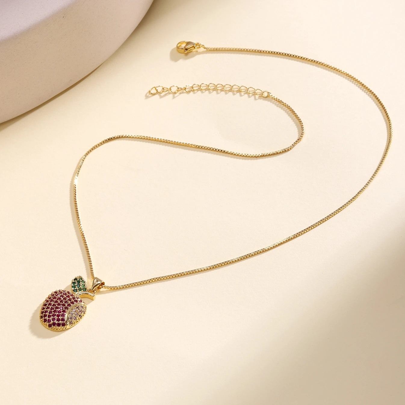 Sweet Shiny Zircon Fruit Pendant