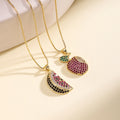 Sweet Shiny Zircon Fruit Pendant