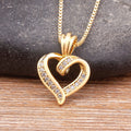 Spiral Heart Pendant Necklace