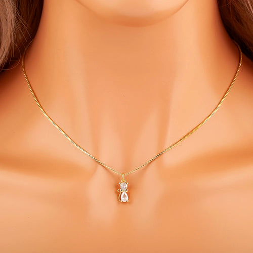 Aesthetic Cat Charm Necklace