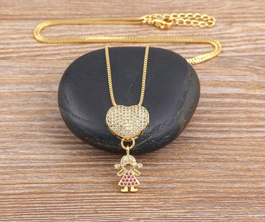 Crystal Heart Pendant Necklace