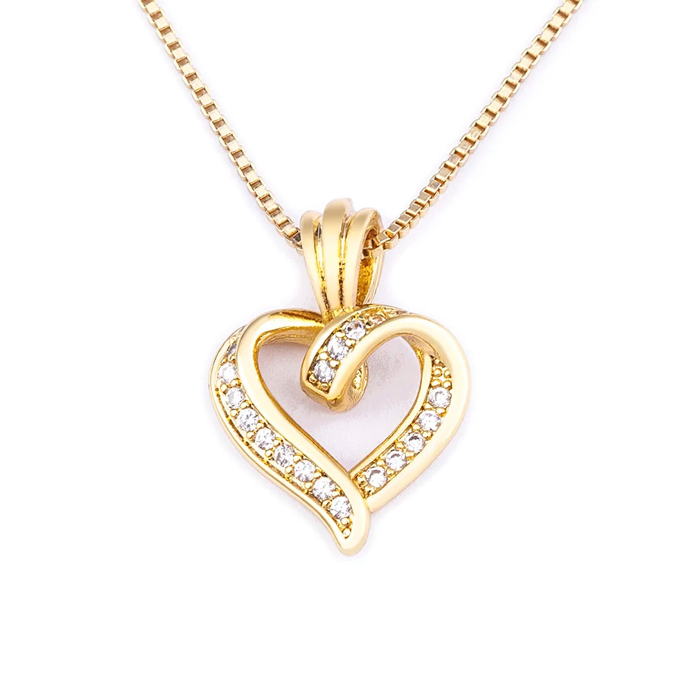 Spiral Heart Pendant Necklace