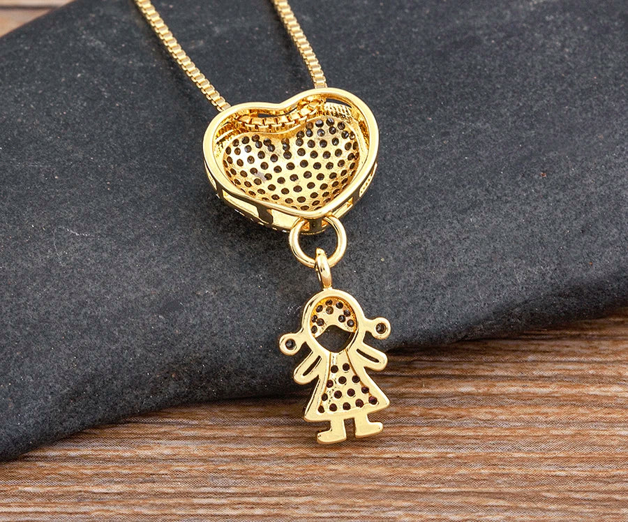 Crystal Heart Pendant Necklace