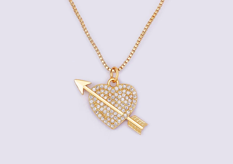 Elegant Gold Heart Pendant Necklace