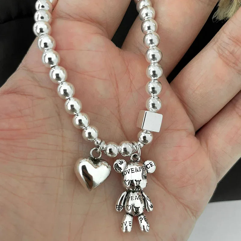 925 Silver Teddy Bracelet