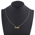 Nidin New Arrival Love Letter Pendant Necklace Gold Color Name Jewelry Chain Chocker For Women Girls Birthday Wedding Party Gift