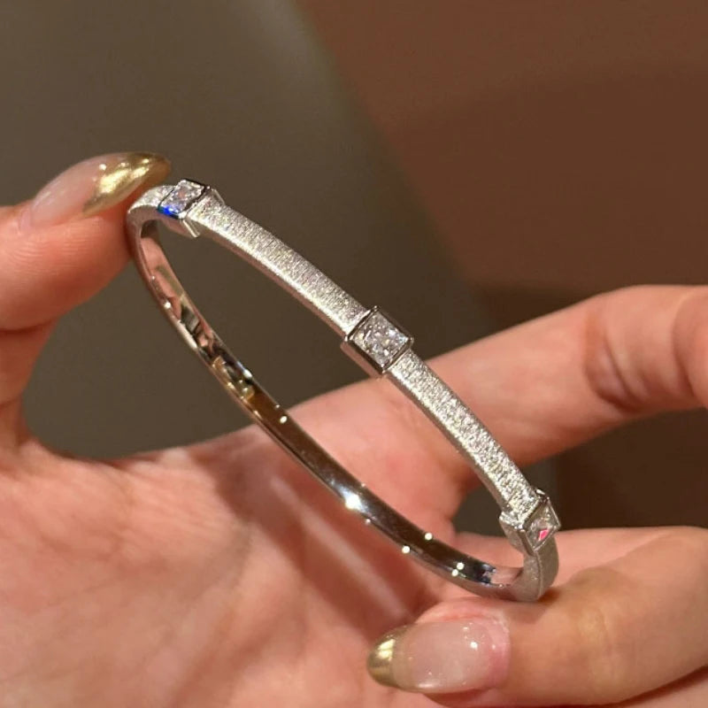 Brushed Rhombus Bangle