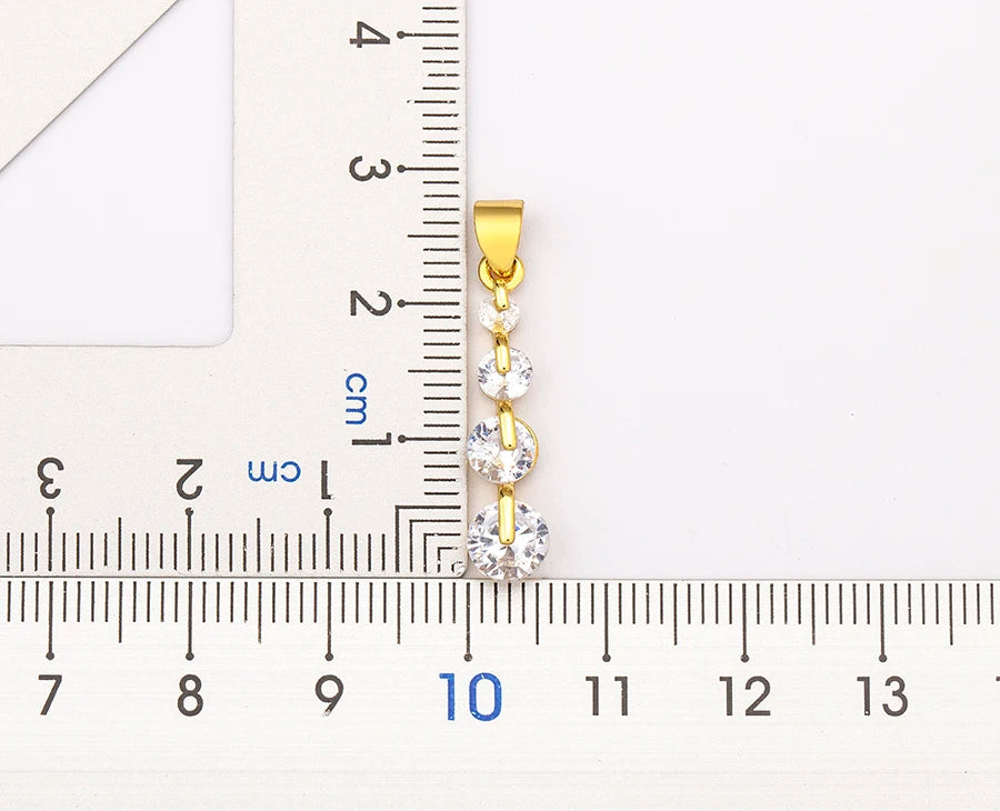 Nidin New Creative Design Round Zircon Fashion Bling Crystal Neck Accessories Jewelry Gold Plated Fine New Year Gift Wholesale