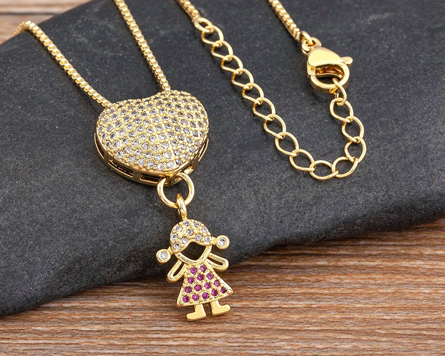 Crystal Heart Pendant Necklace