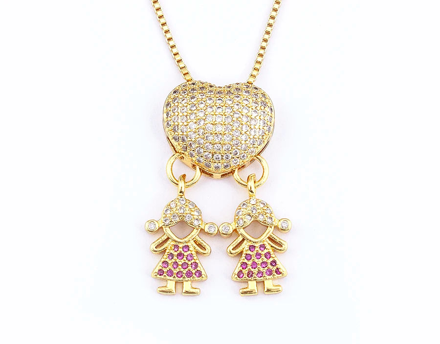 Crystal Heart Pendant Necklace
