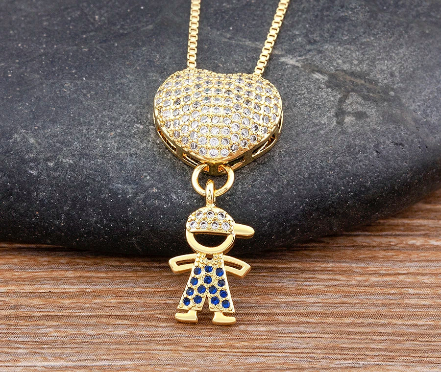 Crystal Heart Pendant Necklace