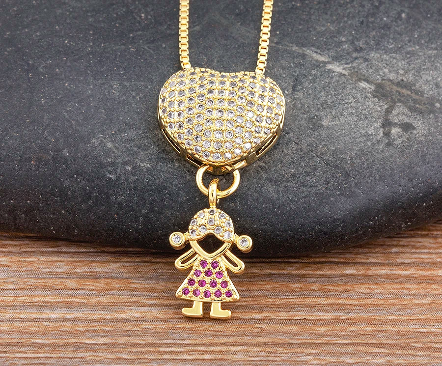 Crystal Heart Pendant Necklace