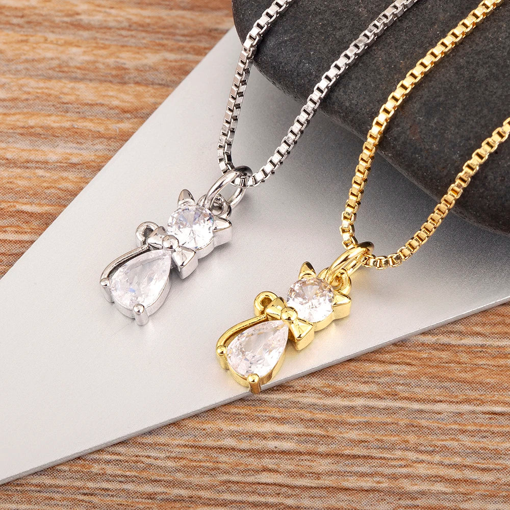 Aesthetic Cat Charm Necklace