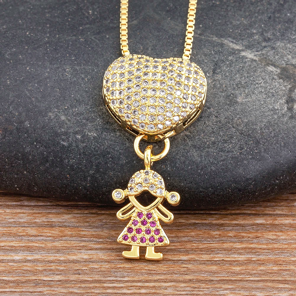 Crystal Heart Pendant Necklace