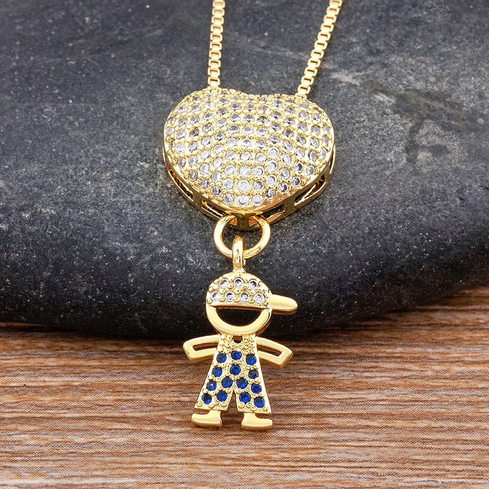 Crystal Heart Pendant Necklace
