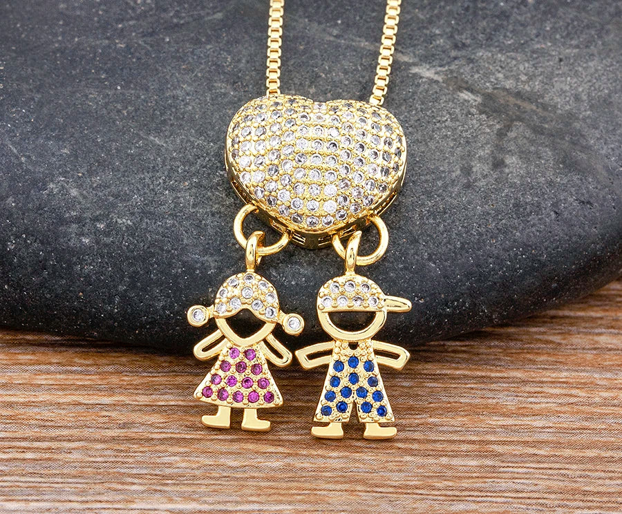 Crystal Heart Pendant Necklace