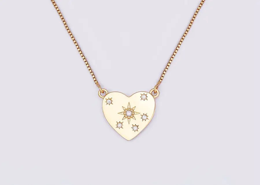 Elegant Gold Heart Pendant Necklace