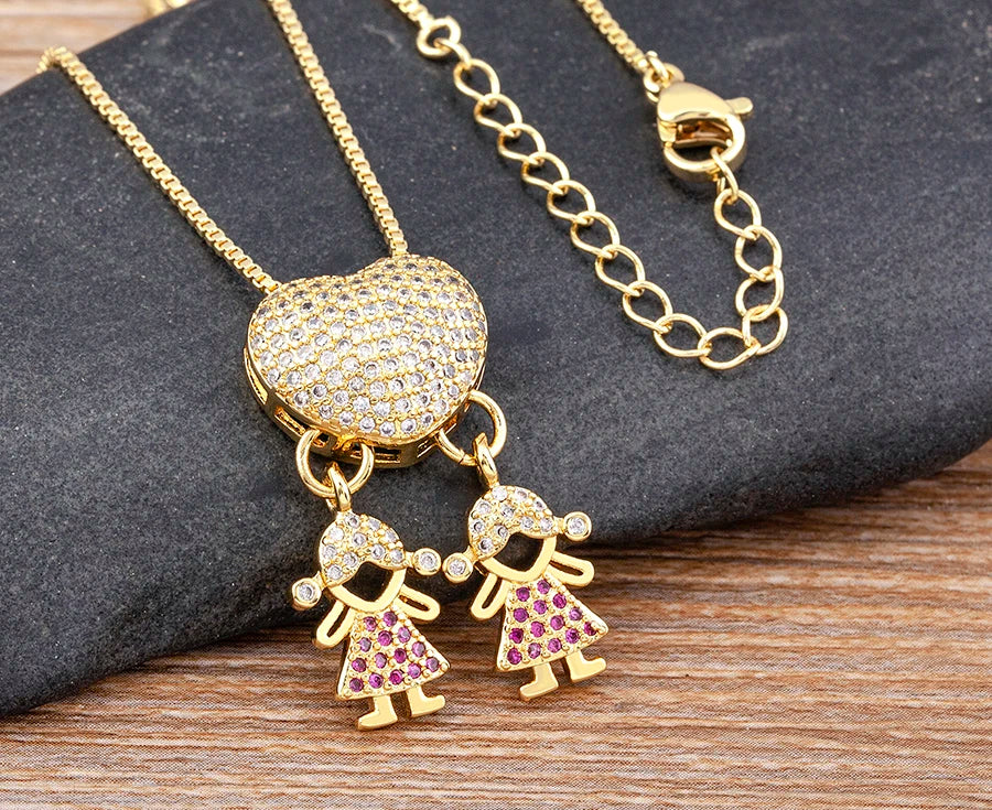 Crystal Heart Pendant Necklace