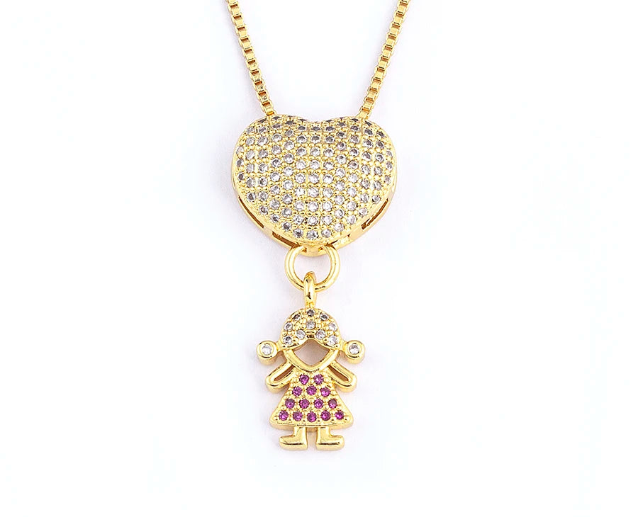 Crystal Heart Pendant Necklace